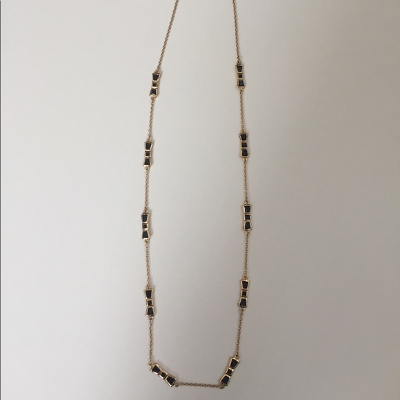 Kate Spade Black and Gold Bow Necklace - Picture 3 of 8